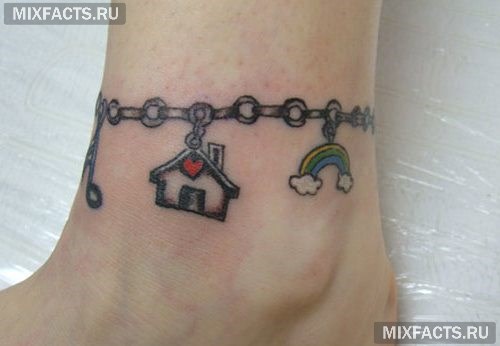 татуировки браслетом дом
