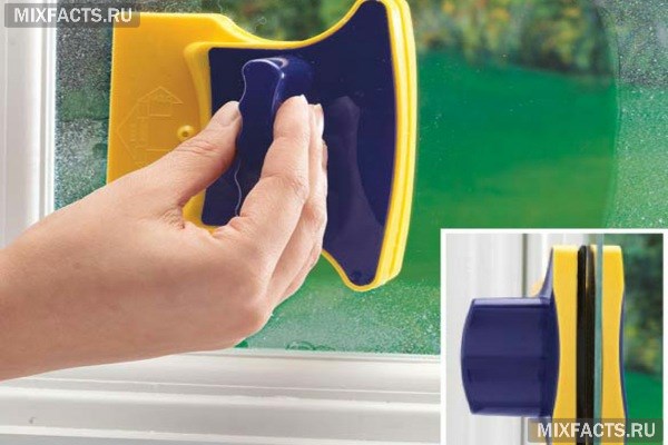 Магнитная щетка для мытья окон с двух сторон – как выбрать и пользоваться губкой с магнитами? 