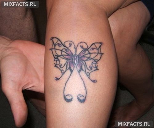 татуировка бабочка для девушки