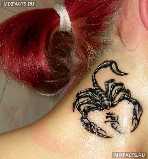 татуировки для девушек на шее