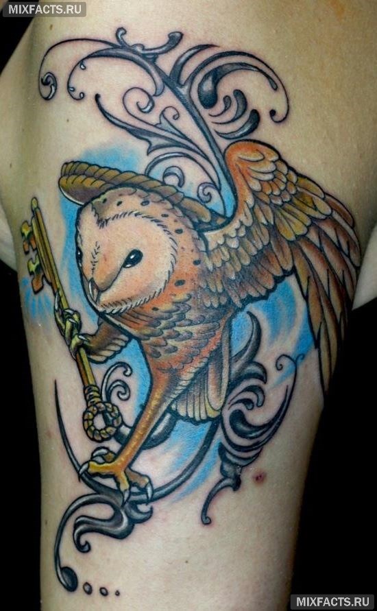 татуировка сова