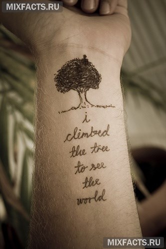 татуировка надпись на руке