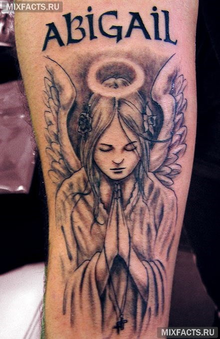 татуировка ангела на руке