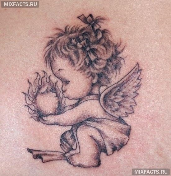 татуировка ангела для девушек