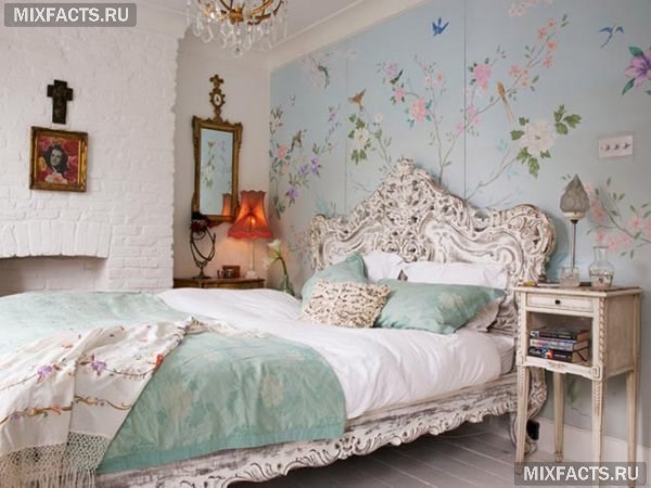 цветы в дизайне спальни