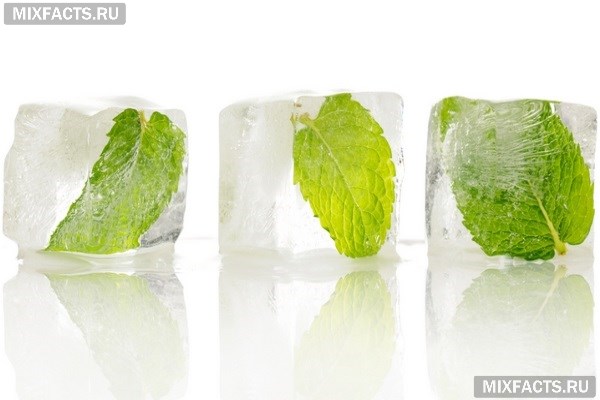 Кубики льда из зеленого чая для лица 