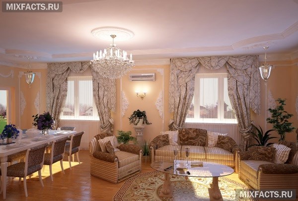 Дизайн гостиных в классическом стиле 