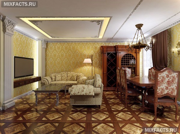 Дизайн гостиных в классическом стиле 