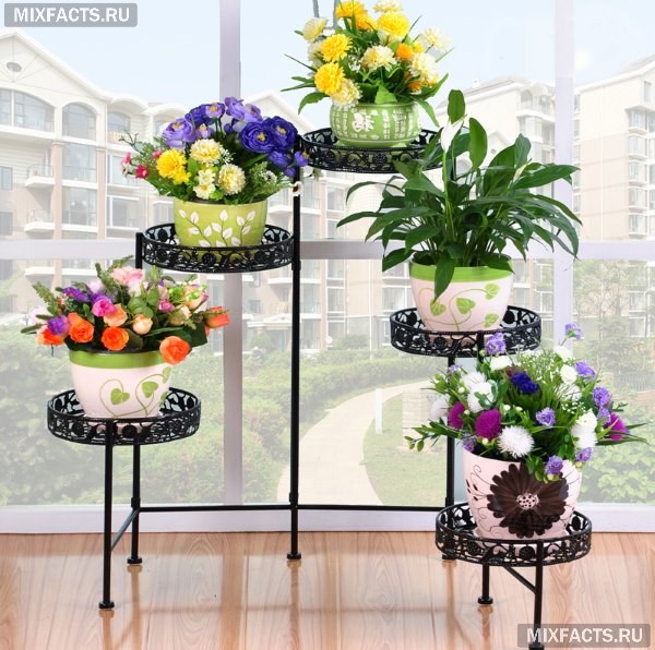 Стойка для цветов – критерии выбора и советы для самостоятельного изготовления подставки под комнатные растения 