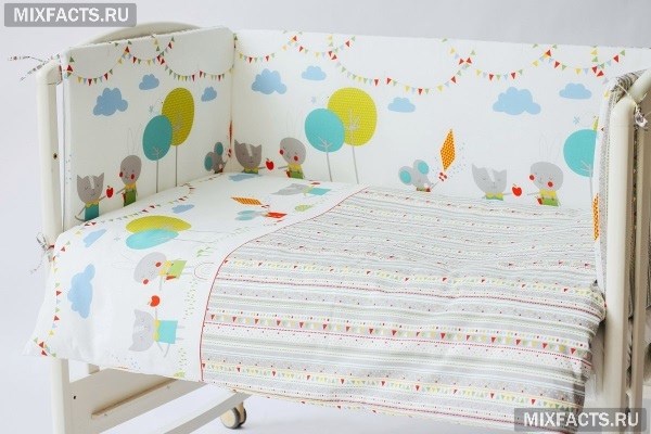 Виды бортиков в детскую кроватку - какую модель, ткань и наполнитель лучше выбрать?  