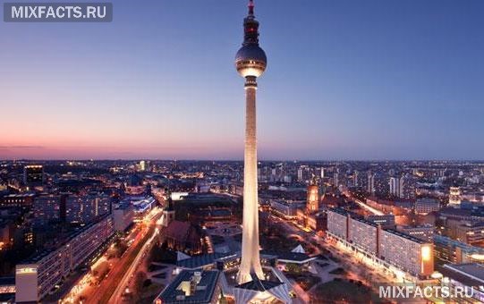 достопримечательности Берлина интересные факты телевизионная башня