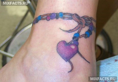 татуировки браслетом сердце 