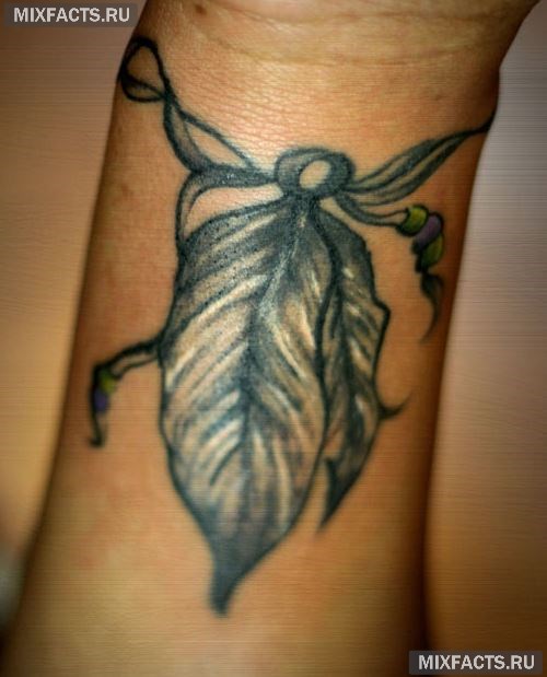 татуировки браслетом цветок