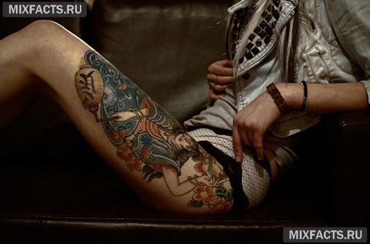 татуировки для девушек на ноге фото