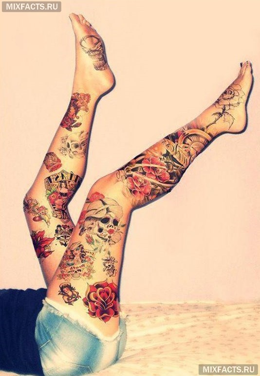 татуировки на ноге