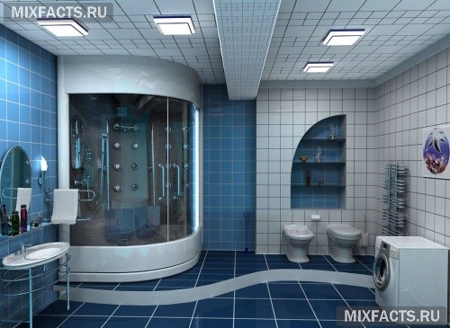 Душевые кабины и дизайн ванной комнаты