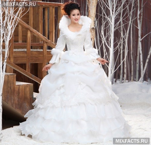 Зимние свадебные платья