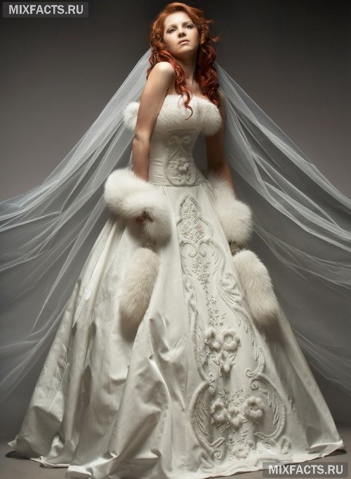 Зимние свадебные платья