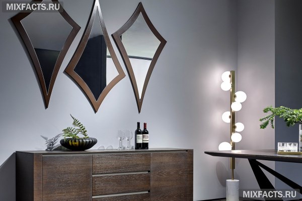 Зеркальное полотно – виды, особенности дизайна помещения, крепление на стену 