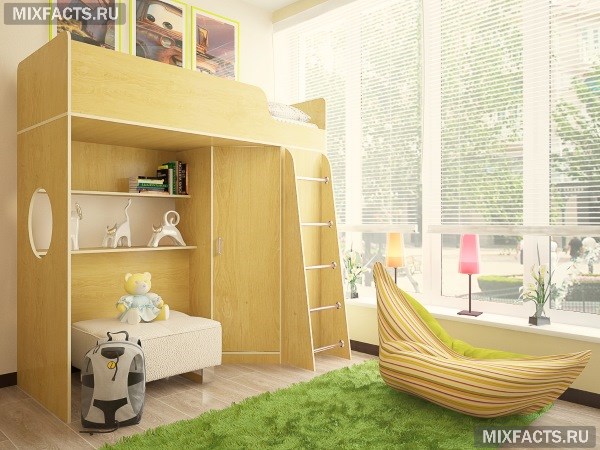 Детская кровать-чердак для девочки и мальчика. Обзор моделей с рабочей зоной и диваном 