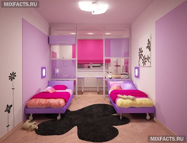 Комната для двух девочек разного возраста