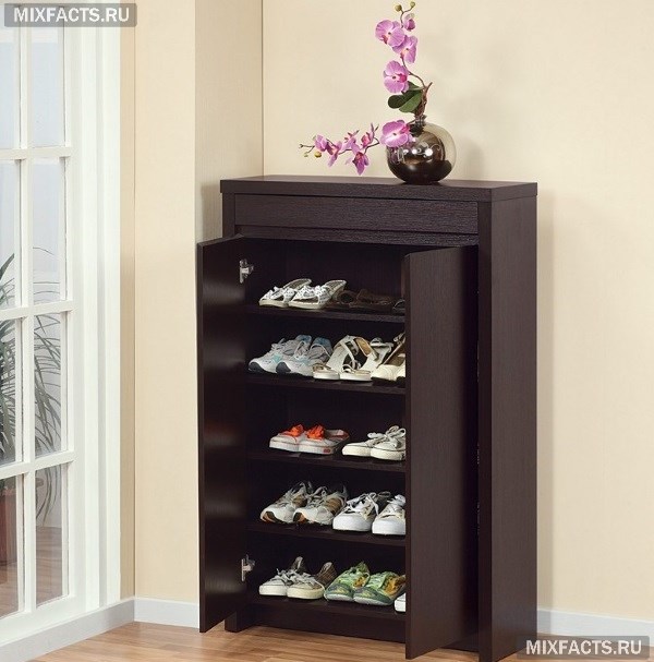 Шкаф для обуви в прихожую – виды и особенности конструкций 