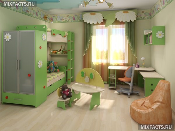 дизайн детской комнаты для двоих детей