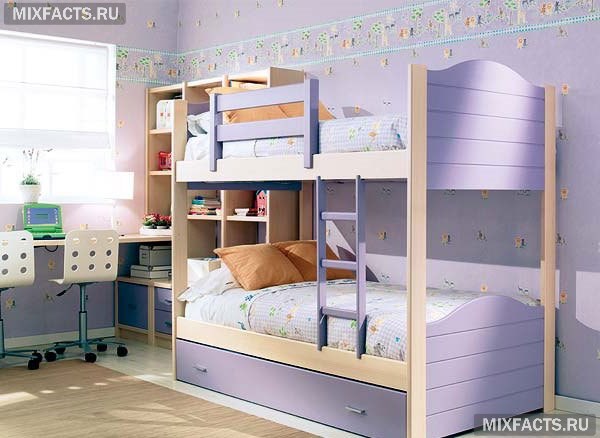 дизайн детской комнаты для двоих детей