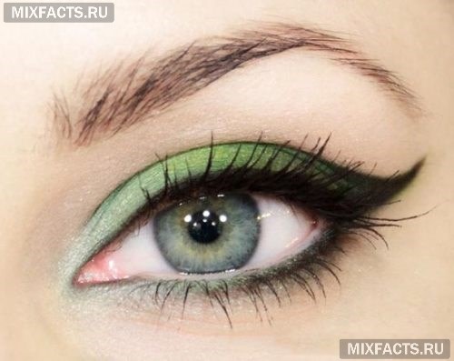 зеленый макияж глаз