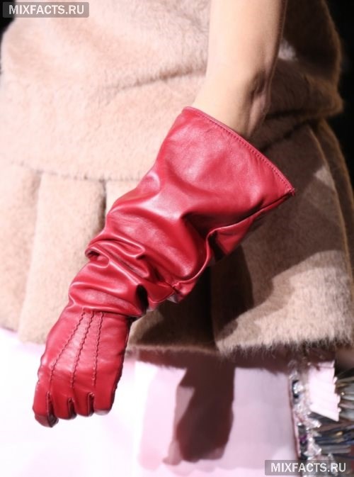 женские кожаные перчатки 