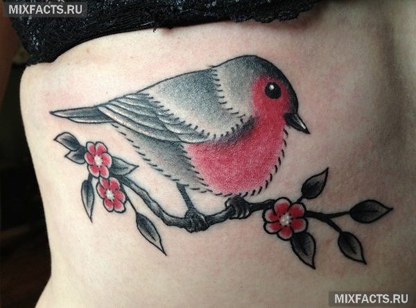 женские татуировки птиц