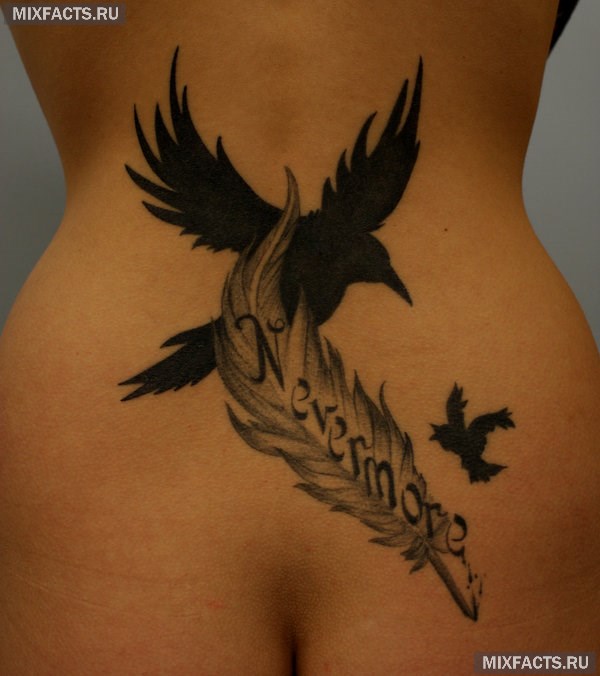 татуировки на спине для девушек