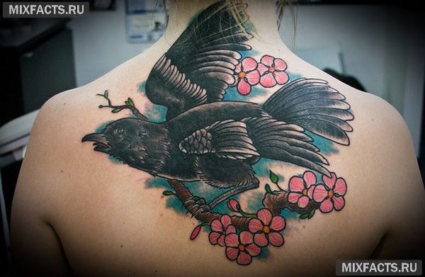 татуировки для девушек на спине и их значение